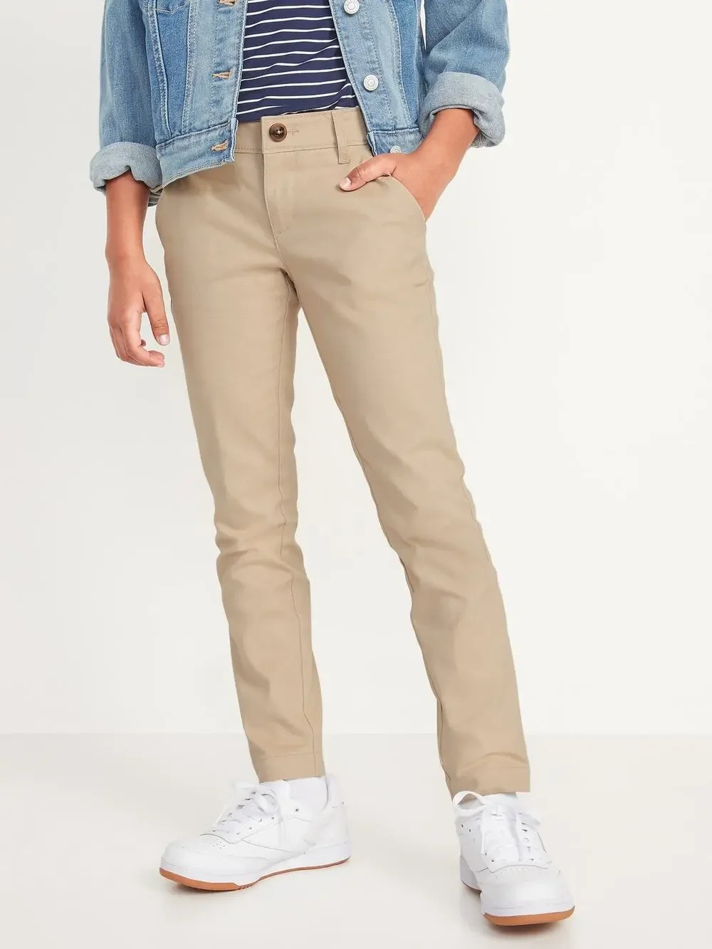 Old Navy Girl's Tan Khaki Skinny Pants Kid's Youth Size 12 Slim
